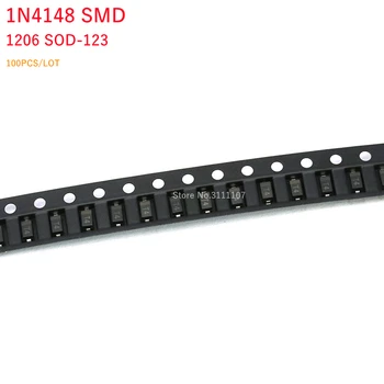 100KS/Veľa 1N4148 SMD 1206 SOD-123 Prepínanie Dióda 1N4148W IN4148 T4