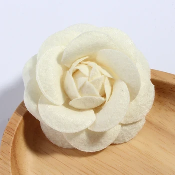 10pcs/veľa 9colors 6,5 cm Valcované Petal Rose Umelé Tkaniny Kvety s listami Pre Svadobné Dekorácie DIY Dekoratívne Veniec