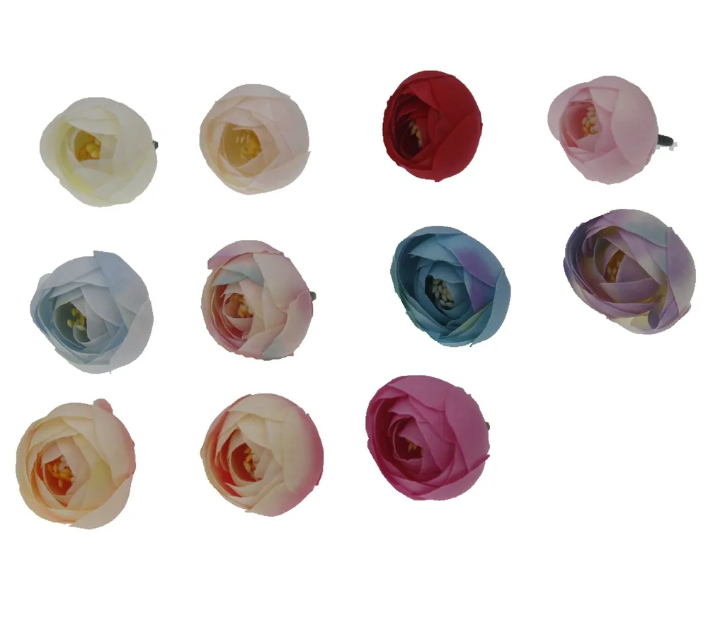 5 ks 4cm Umelé Kvety Hodváb Camellia Bud Kvet Hlavu Svadobné Domáce Dekorácie Veniec Headdress Candy Box DIY Príslušenstvo 4