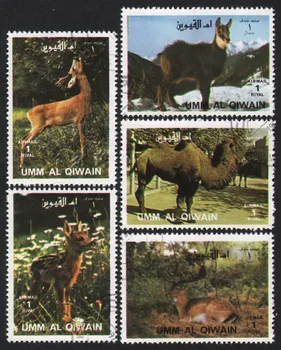 5 ks/Set Umgawan Post Pečiatok, Ťava, Alpaky, Jeleň Používa Post Označené Poštových Známok na Zber