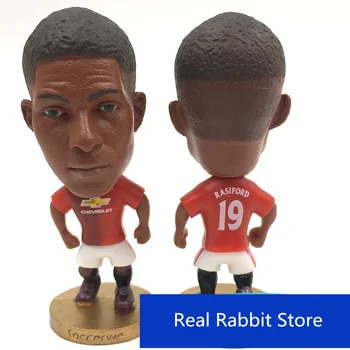 [Nový] Zbierka 12pcs/veľa 6,5 cm Anglicka Manchester Pogba Ibrahimovic Mata Rooney Bojové Akcie Obrázok Jersey Futbalovej hviezdy hračka