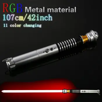 LED Lightsaber Lk Star Jedi Cosplay Light Saber s Hlasovým Vader Meč Zafarbenie Kov Rukoväť stick svetelný lightstick