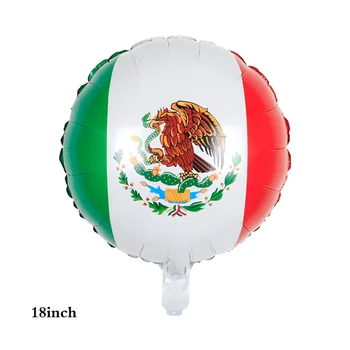 50pcs Mexickej Deň Nezávislosti Balóny 18-Palcové Mexickej Revolúcie Deň Party Dekorácie Hliníkové Fóliové Balóniky Veľkoobchod