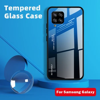 Shockproof obal Pre Samsung Galaxy A51 S20 FE S21 Ultra S20 Plus A21S A42 5G Plus A71 A41 A21 Gradient Tvrdeného Skla Prípade Coque