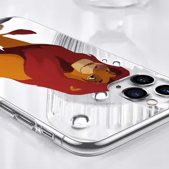 Lion King Roztomilý Pre Apple iPhone 13 12 11 mini 8 7 6 6 XS XR X 5 5S SE 2020 Pro Max Plus Transparentné Telefón Prípade