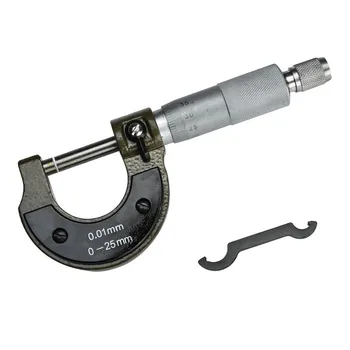 Mechanické Mimo Mikrometer 0-25/0.001 mm Hrúbka Rozchod Vernier Kovové Strmeň Meracie Prístroje Pravítko Professional