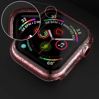 Transparentné PC Sledovať puzdro Pre Apple hodinky SE Série 6/5/4/3/2/1 Tvrdeného Film Prípade iWatch 38 mm 40 mm 42mm Prípade 44 mm