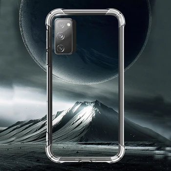 Transparentné Shockproof Kryt Pre Samsung Galaxy S20 FE Prípade Ochranné Sklo Kamery Film Samsung S20 Fan Edition S20fe 2020 Coque