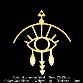 5 ks/veľa Nehrdzavejúcej Ocele Náboženské Egypt Geometrické DIY Náušnice Prívesok Charm Veľkoobchod Šperky Zistenia Vlastné Poradie
