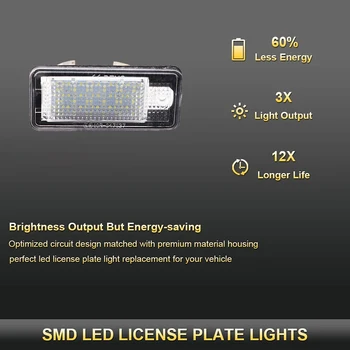 1 rok záruka Odolné LED Biela, Canbus Zadnej špz Tag Svetlá Pre Toyota Yaris Vitz Camry Corolla Prius Ractis Verso