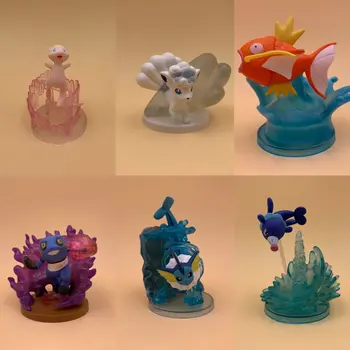 Pokémon Pikachu Eevee Rodina 3D Scény sa Pohybuje 1 obdobie 6 Štandardných Polí Dekorácie Detí Dary