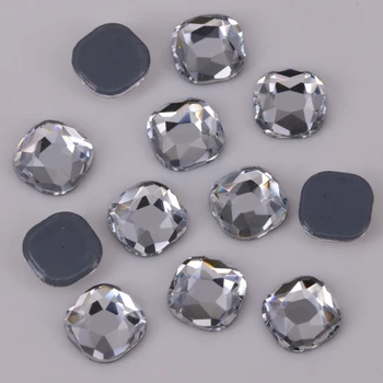 Bez olova AAA 6 mm, 8 mm Crystal Clear Klasických Štvorcových Žehlička Na Crystal Kamene / Ploché Späť Rýchla oprava Kamienkami