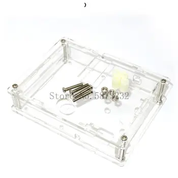 Transparentné Akrylátové Prípade Shell Bývanie Pre LCR-T4 Mega328 M328 Tranzistor Tester Kapacita ESR Meter DIY Kit