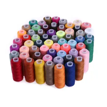 60 Farba 250 Dvore Šijacia Niť na Šitie Dodávky Prešívanie Nástroje Polyester Vyšívacie Nite pre Šijací Stroj Ručné Šitie