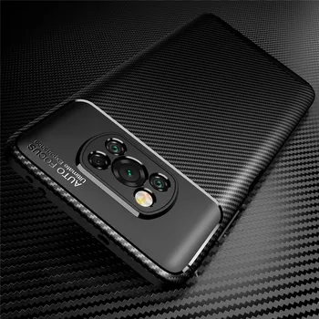 Pre PocoPhone X3Pro Prípade matný uhlíkových vlákien tvrdé puzdro Pre Xiao Poco X 3 X3 Pro NFC PocoX3Pro silikónové shockproof coque fundas