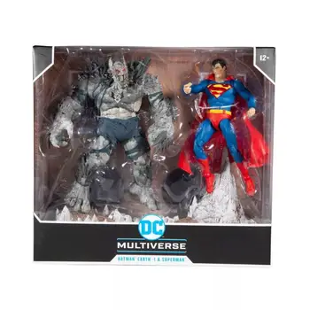 DC Comics McFarlane Batman Zem-1 VS Superman vyhovovali Anime akcie obrázok 17 cm Zberateľské figúrky Model Halloween Darček Hračky