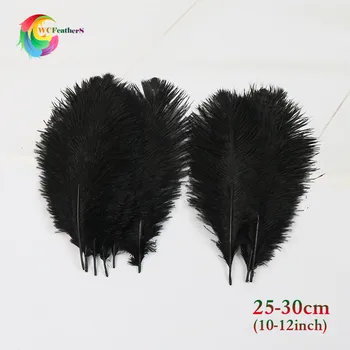 Wholasale Black Pštrosie perie 15-75 cm Svadby, Tanečné Party Dekorácie Karneval plumages Prírodné perie pre Plavidlá