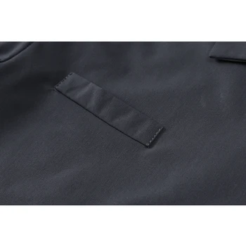 Black Blúzky Ženy Streetwear BF Nadrozmerné Tričko Ostrihané Singel svojim Klope Jar 2021 Blusas Žena Cardigan Harajuku Topy
