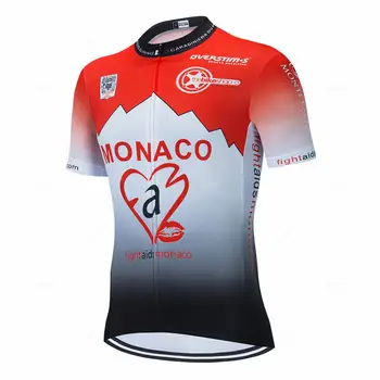 Letné 2021 Nové Monako Cyklistika Dres Nastaviť Priedušná Team Racing Sport Požičovňa Jersey Mens Cyklistické Oblečenie Krátke Cyklistické Jersey