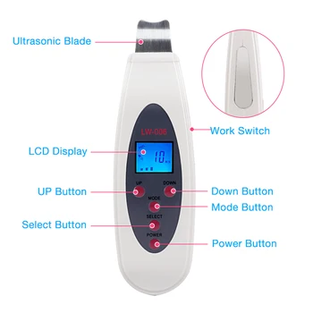 LED Displej Ultrazvukové Pokožky Práčky Hlboké Čistenie Stroj Peeling Lopatu Tváre Pórov Čistič Kože Tváre Výťah Stroj Mezoterapia
