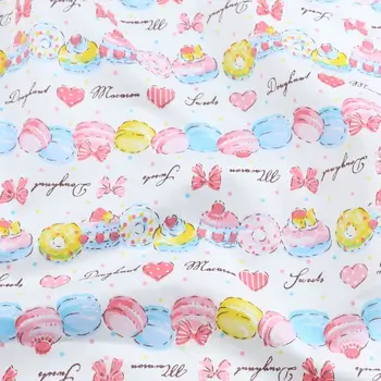 Kawaii Tortu Srdce Bowknot Vytlačené Keper Bavlnenej Tkaniny, Patchwork Handričkou, DIY Šitie, Prešívanie Materiálu Pre Baby & Child