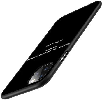 Ruský Cituje text slová Pre iPhone 12 11 XS Pro Max Mini XR X 8 7 6 6 Plus 5 SE 2020 Čierny Kryt Telefónu Prípade