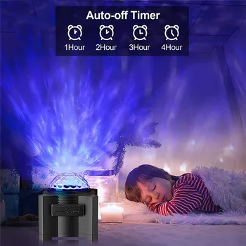 LED Farebné Hviezdne Nebo Galaxy Projektor Nočné svetlo USB Blueteeth Prehrávač Hudby Star Projekčné Lampa Pre Deti Vianočný Darček
