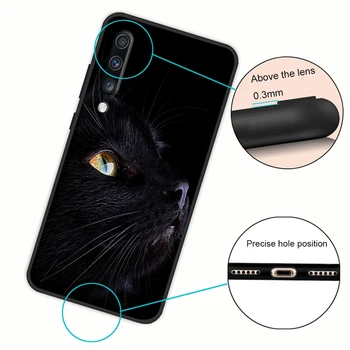Roztomilý Black Cat Pozeral Očami Mäkký Kryt puzdro pre Samsung Galaxy A11 A21 A21S A41 A51 A71 A81 A91 M11 M21 M31 M31S