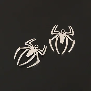 8pcs Strieborná Farba Halloween Štýl Spider Lebky Prívesok Charms Pre Náhrdelník Príslušenstvo Šperky