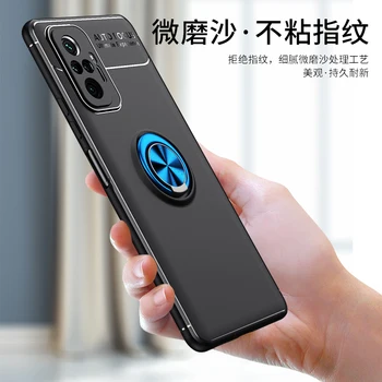 Pre Xiao Redmi Poznámka 10 Pro Max Prípade Silikónové Magnetické Auto Krúžok Držiak Telefónu Kryt pre Redmi Poznámka 10 4G 10S Note10 5G Prípadoch