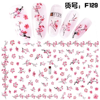 Sakura wintersweet Kvet lepidlo 3d na nechty, nálepky, fólie na nechty umenie dekorácie roztomilý vzory na nechty, nálepky manikúra dodáva nástroj