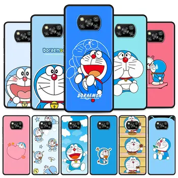 Doraemon Cartoon Telefón puzdro Pre Xiao Poco X3 NFC M4 M3 Pro F3 GT Pocophone F1 Redmi Poznámka 11 10 9S 9 8 7 jemný Čierny Kryt