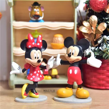 Disney 2piece 8cm klasická pár rokov mickey mouse, minnie mouse obrázok hračky roztomilý mickey mouse kolekcie Vianočné čísla