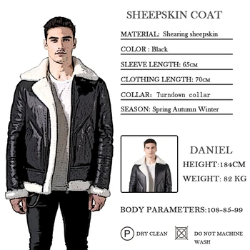 Zimné Ovčej Kabát Mužov Reálne Kožušiny Bunda 2021 Nové Teplé Shearling Kabát Módne Bežné Prebalu