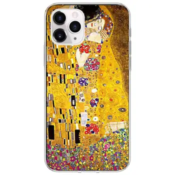 Kiss Gustav Klimt Zlaté Slzy maľovanie Telefón puzdro Pre iPhone 12 11Pro XS MAX XR 7 8 6 Plus 5 5S SE 12 mini SE2