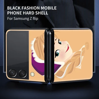 Disney roztomilý kreslený zvieratá Shockproof Kryt pre Samsung Galaxy Z Flip Flip3 5G Black Telefón Prípade Shell Pevného Fundas Coque Capa