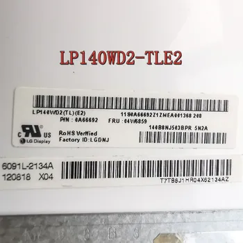 Pre Lenovo Thinkpad X1 Carbon notebook, lcd, led displej LP140WD2-TLE2 LP140WD2 (TL)(E2) 1600*900 40PINS FRU 04X1756
