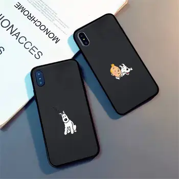 Les Aventures de Tintin a Milou Telefón puzdro pre iPhone 7 8 11 12 Pro X XS Max XR Samsung S 10 20 50 Plus pre mobilné tašky