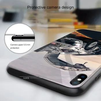 Mäkký Silikón Sklo Prípade Shell Pre iPhone 13 12 11 Pro X XS Max XR 8 7 6 Plus SE 2020 S Balíku Kryt Späť Do Budúcnosti