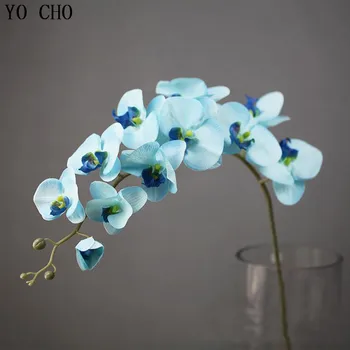 HI-Kvalita Umelých Orchidea, Kvety Reálne Motýľ Orchidea, Biely Hodváb Kvetinové Kytice Phalaenopsis Svadobné Domáce Dekorácie Kvet