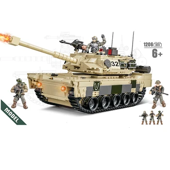 Druhej svetovej Vojne, Vojenské Série Armády Abrams Hlavný Bojový Tank Zber Model Stavebné Bloky, Vzdelávacie Hračky, Vianočné Darčeky