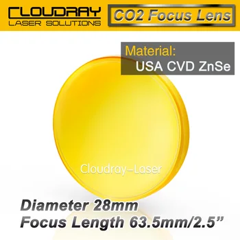 Cloudray USA CVD ZnSe Focus Objektív Dia. 28mm FL 50.8/63.5/127 mm 2/2.5/5