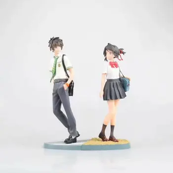 Tachibana Taki Miyamizu Mitsuha Anime Vaše Meno Akcie Obrázok Zber Model Hračka Bábika Darček Pre Priateľa, Priateľku 2ks/set