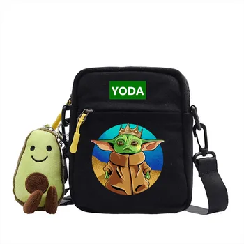 Disney Nový Star Wars Dieťa Yoda Anime, Komiksu Crossbody Taška Yoda Messenger Taška Roztomilý Módne Plátené tašky pre deti, Mužov, Darčeky