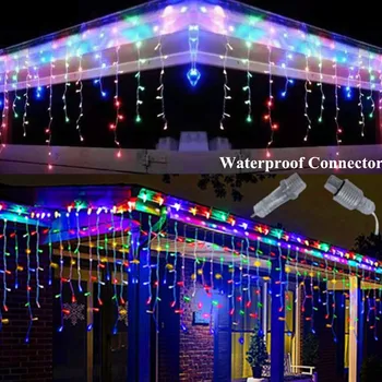 3-20m LED Víla String Svetlá Opony Garland Časti 0.5-0.7 m Led Vianočné Dekorácie pre Domov Nový Rok Lampa Dovolenku Dekoratívne