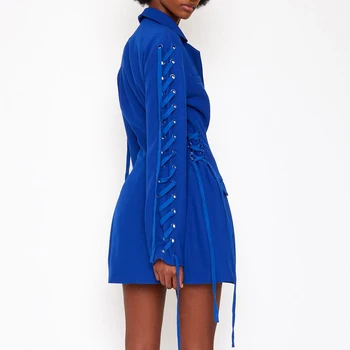 Sako Šaty Žien Elegantné Módne Luxusné Modrá Singel Svojim Tlačidlo Vrecko S Drážkou Slim Kvalitné Sako Oblečenie 2021 Nové