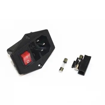 SIMAX3D 3d printer switch 15A 250V vypínač s Kábel AC 3pin AC red triple Kolískový Spínač statív s poistka pre 3d tlač auta