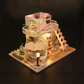 Valentína darček Pre Priateľku HOBBY Ručné hudobné Doll House 3DMiniature Nábytku 1:24 Roombox Izba Dekorácie Plavidlá