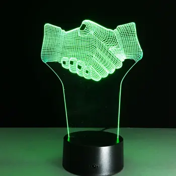 Trasenie ruky 3D Stôl, stolná Lampa LED Nočné Svetlo 7 Farieb Zmeniť Dotyk Diaľkového Ovládania Pre Domáce Spálne Dekorácie Deti Darček