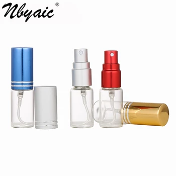 Nbyaic11 farieb voliteľné číre sklo parfum sub-balenie sprej fľaša 5 ks cestovné prenosné 5ml, 10 ml prázdna fľaša